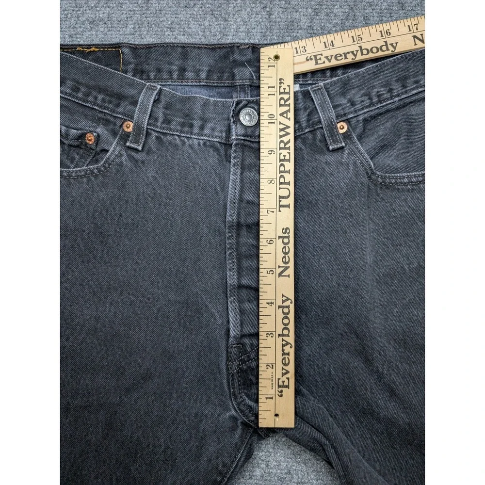 Levis 501 Jeans Men's Size 36x29 Black Denim Full Button Fly‎ Levi Straight Leg